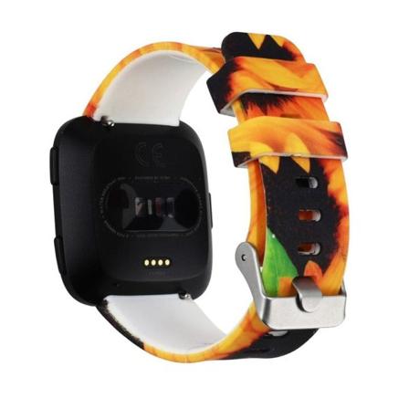 Fitbit Versa erstatnings urrem i silikone med blomster mønster - Style A Multicolor