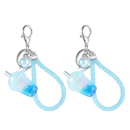 1st Transparent Cup Design Lovely Key Chain Pendant Bag Pendant Chic Key Chain