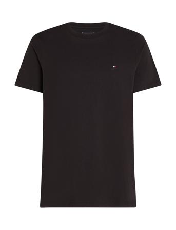 Essential Reg Fit Solid Tee Tops T-Kortærmet Skjorte Black Tommy Hilfiger