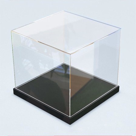 Akryl Display Case Støvtett Utstillingsvindu Med Fortykket Base For Kunst & Samleobjekter Oppbevaring