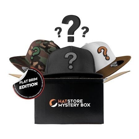 Hatstore - Schwarz Cap - Mystery Box 3-pack Flat Brim One Size @ Hatstore