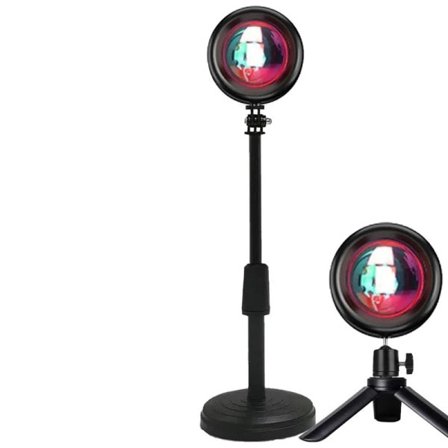 Solnedgang Projektor Lampe Regnbue Atmosfære Nat Lys Solnedgang Lys Til soveværelse Værelse Dekor Dekoration Baggrund Væg Bord Lampe