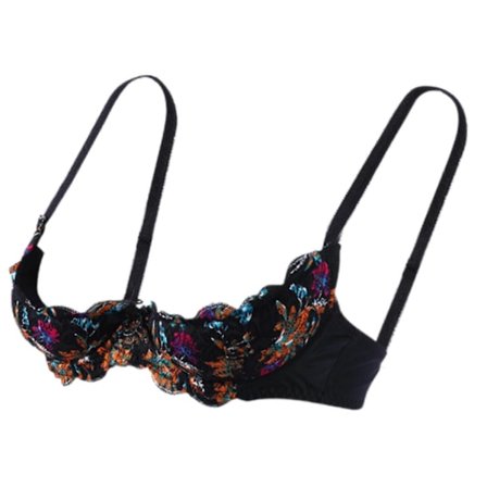 Balconette BH til kvinder med push up effekt 1/4 kop blonde BH med bøjle lavt skåret BH sløjfer hylde BH Bralette lingeri rød