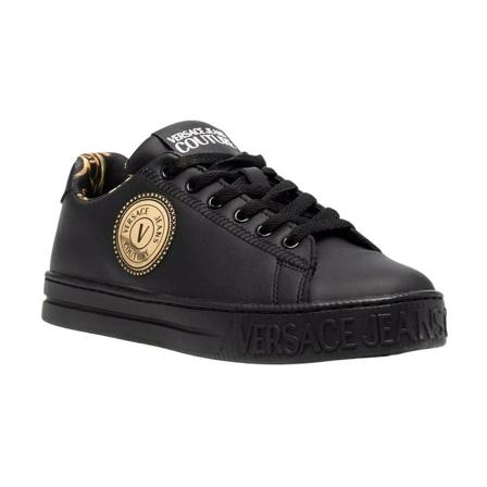 Versace Jeans Couture, black casual closed flats Zwart, Dames, Maat:37 EU,leer