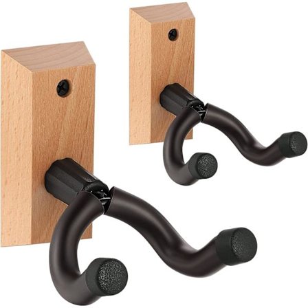Veggmontert gitarstativ, 2 stk klassisk gitarholder for bass, akustisk gitar, banjo, mandolin, universal tre gitartilbehør justerbar G