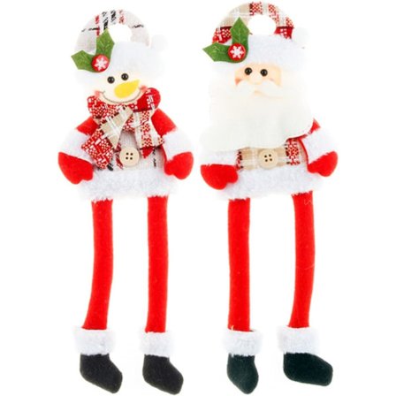 Juldocka med långa ben Snögubbe Ornament Ornament 2-pack