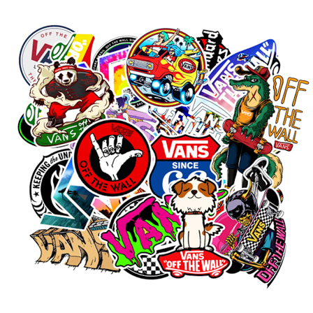 100 stilige graffiti klistremerker vanntett laptop bagasje skateboard flerfarget