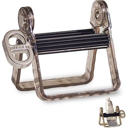 Luksuriøs malingstubespresse - vriderulle i metall for tannkremtuber (svart)