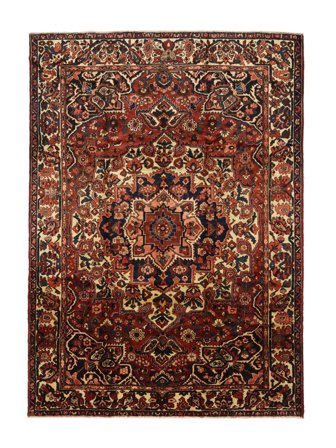 Bachtiar Teppich Handgeknüpft 232X320 Schwarz/Dunkelrot Persien