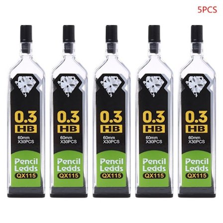 5 stk 0,3/0,5/0,7/0,9 mm HB 2B genopfyldningsledning til automatiske mekaniske blyanter Schoo