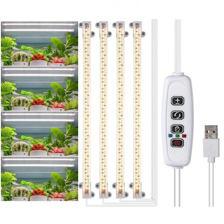 INF Vekstlys for innendørs planter, fullspektrum med timer