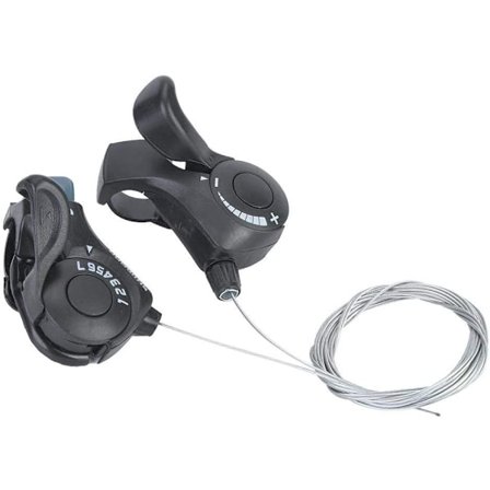 1 par cykelväxelspakar, 3x7 hastighetscykelväxelväxel, tumväxelspak cykelväxelspakar växlar för mountainbike, racercykel