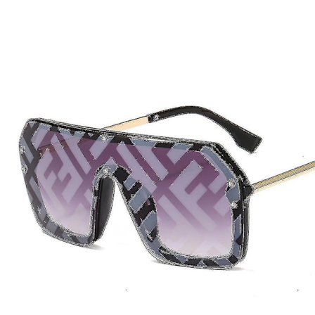Solglasögon Trendiga F-bokstavs Solglasögon Enstycke Linser