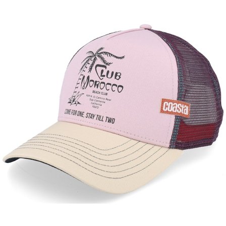 Coastal - Pink trucker Kasket - Hft Club Marocco Light Pink/Sand/Red A-Frame Trucker @ Hatstore