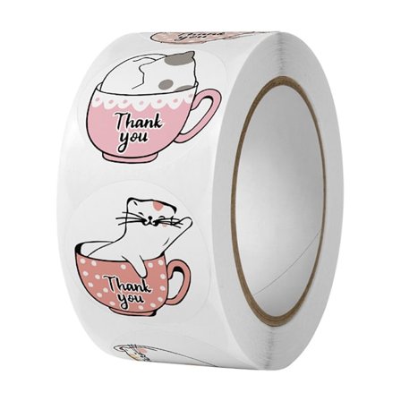 500 stk Tak for dit køb Stickers Scrapbog Gracia