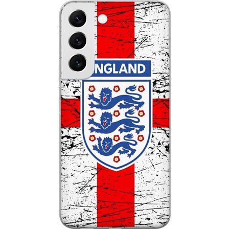 Samsung Galaxy S22 5G Läpinäkyvä kuori Manchester City logo - vaaleansininen jalkapallomerkki modernissa tyylissä, täydellinen Premier League -fa