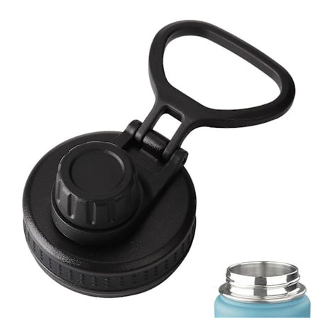 Stor vannflaske-serie bredmunnet lekkasjesikker flaske med plasthåndtak, sugerør, tilbehør, kopp D drikkebeholder (FMY)