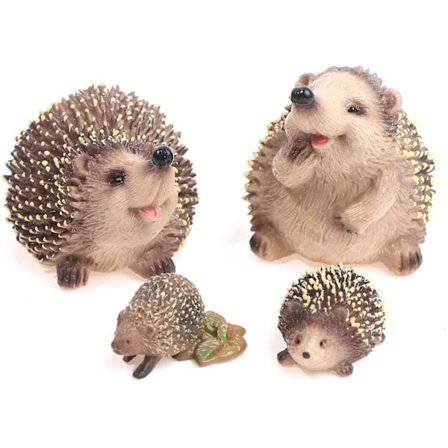 Sæt med 4 Simulations Plastik Pindsvin Dyremodeller