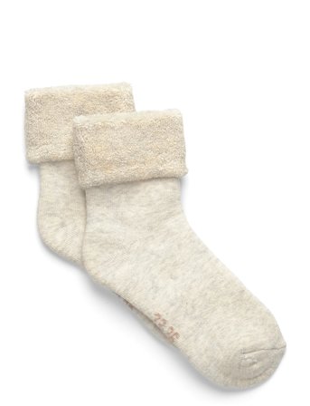 Minymo Cozy Velour Socks - Beige - 19