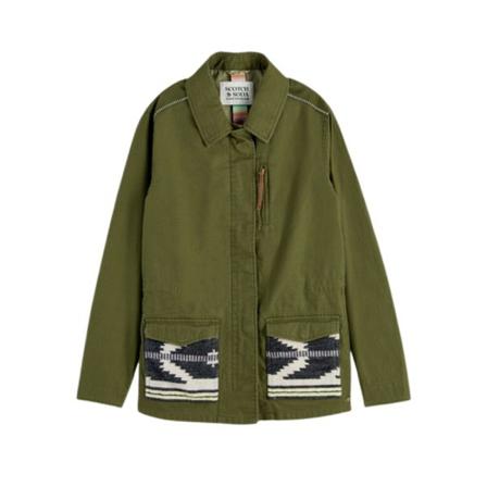 Scotch & Soda Embroidered Jakke Grøn, Dame