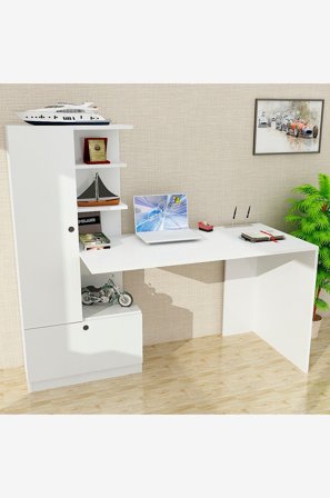 Hanah Home - Skrivebord Domingos - Hvit - Skrivebord - Fra Homeroom