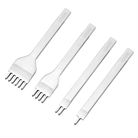 4 stk. skinnhullverktøysett, 4 mm DIY hullverktøy for skinnhåndverk