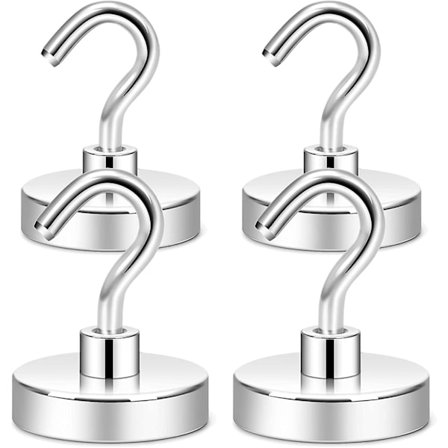 Kraftige magnetiske kroge 45 kg stærke magneter magnetiske kroge til værktøjskasse, krydstogt, grill, frakke og opbevaring