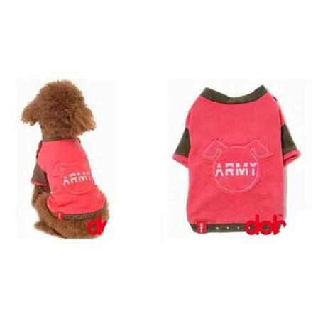 Rosa Hundtröja Army Pink M