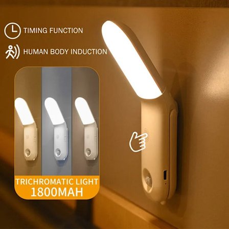 Motion Night Light Magnetic LED Lamp Lights Wall Sovrum Hem De