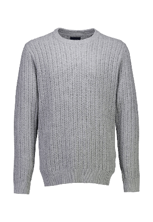 Lindbergh Recycle Cabel jumper Knit Tröjor Herr Grå XL