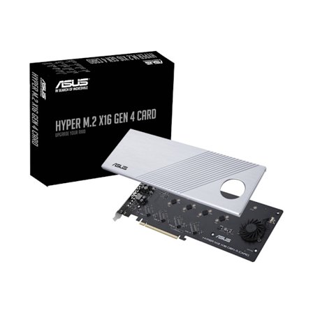 ASUS HYPER M.2 X16 GEN 4 CARD - gränssnittsadapter - M.2 Card - PCIe 4.0 x16