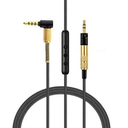 2,5 mm - 3,5 mm kuulokekaapeli Momentum Over Ear 1/2/3 -kuulokkeille, johto kestävä, äänenvoimakkuuden säätimellä ja mikrofonilla