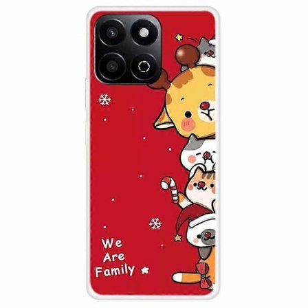 TPU-puhelinkotelo Honor Play 60 Plus 5G/200 Smart 5G/Play 9T/X7c 4G -malleille, juhlava joulukuvio