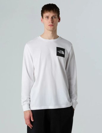 The North Face M L/S Fine Tee - White - L