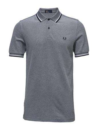 Twin Tipped Fp Shirt Polos Short-sleeved Grå Fred Perry