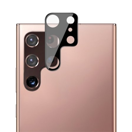 IMAK Hærdet Glas Linsebeskyttelse Samsung Galaxy S22 Ultra Sort