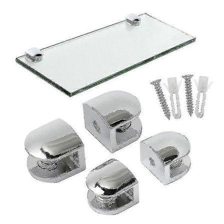 8 stk. Glassklemmer Brakett Sink Legering Justerbare Fester Brakett For 6-8mm Tykke Glasshyller