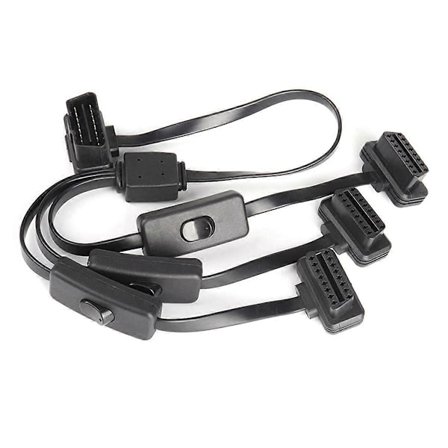 OBD2 Jakaja Jatkojohto 1-3 Kytkimellä Y-kaapeli Uros Kaksi Porttia Naaras GPS Automaattiseen Diagnostiikkaan