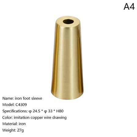 Fot Solid Borstad Järn Bord Stol Cylinder Cap Protect Decor