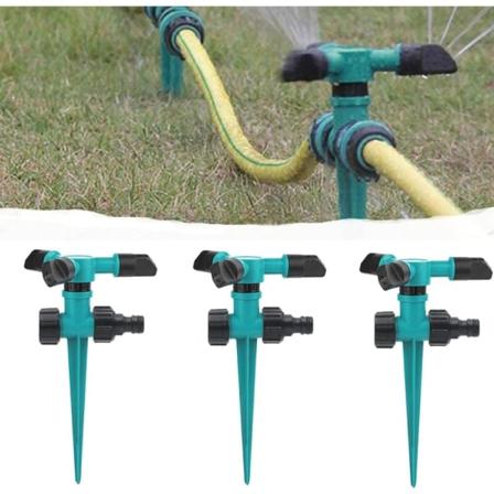 3 stk 360° automatisk plensprinkler, trearmet roterende sprinkler, plensprinkler automatisk vanningssystem, kan brukes til hage og pastorale