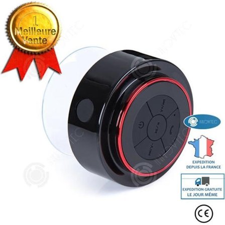 Bluetooth-högtalare - INN - Dusch - Vattentålig - Handsfree - Svart och röd