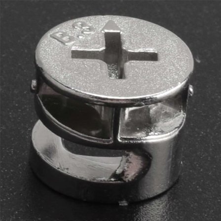 Møbelbeslag med dyvel og forudinstalleret møtrik (sæt med 5)