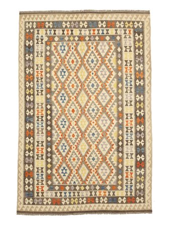 Alfombra Kilim Afghan Old Style 198X299 Naranja/Marrón (Lana, Afganistán)
