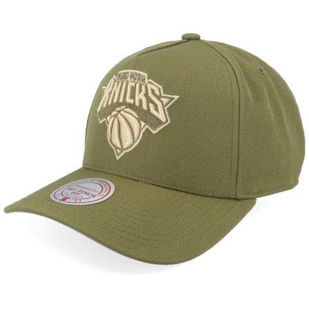 Mitchell & Ness - NBA Grön adjustable Keps - New York Knicks Fashion Pro Olive A-Frame Adjustable @ Hatstore