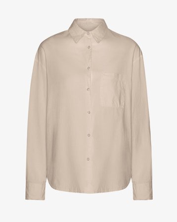 Organic Oversized Shirt - Ivory White - Female - S