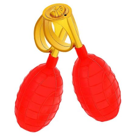 Legesyge practical jokes Sprøjtende ring legetøj til fest 2 stk Rød plast