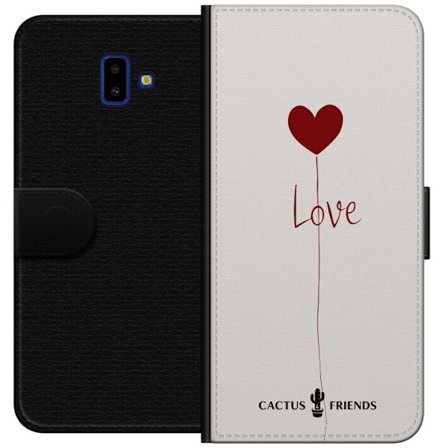 Yhteensopiva Lompakkokotelo Samsung Samsung Galaxy J6+ Cactus and Friends - Love Balloon Minimal