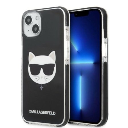 Karl Lagerfeld KLHCP13MTPECK iPhone 13 6,1" hardcase sort/sort Choupette Head