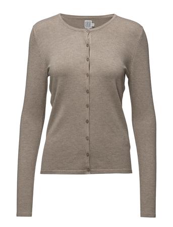 A8661, Milasz R-Neck Cardigan Strikkegenser Cardigan Brun Saint Tropez