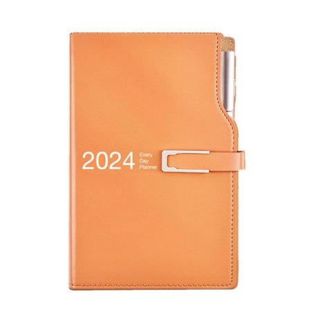 2024 Agenda Bok Kalender Bok ORANSJE